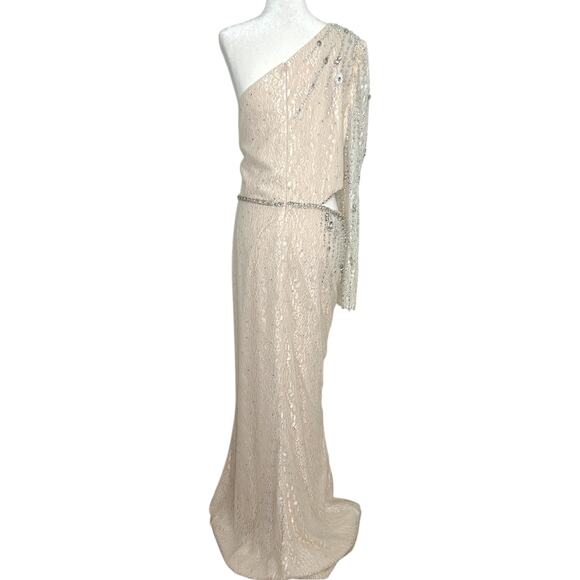 Mac Duggal Evening Gown 11306 Beaded White 16 - Picture 5 of 9